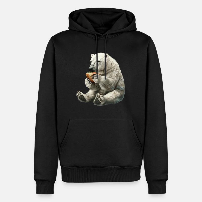 Eisbär - Männer Premium Bio Hoodie - Schwarz