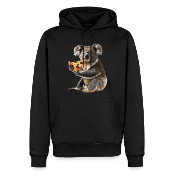 Koala - Sweat à capuche Premium bio Homme - noir - Devant - Nico (187cm)