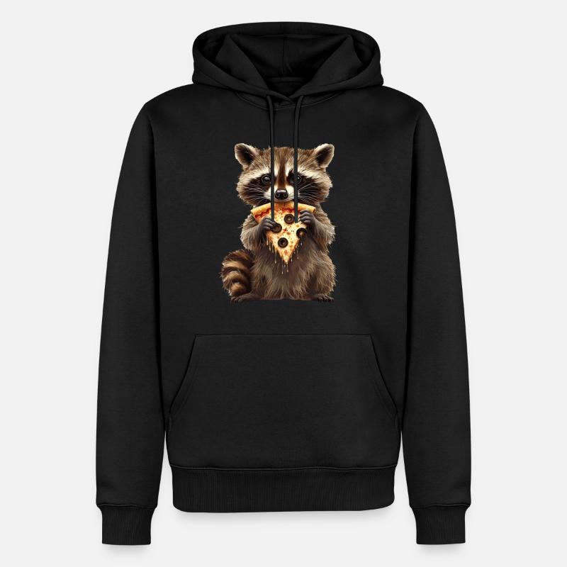 Waschbär - Männer Premium Bio Hoodie - Schwarz