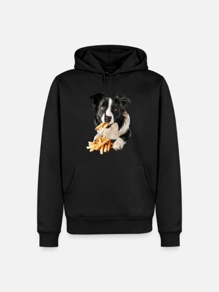 Border Collie - Men’s Premium Organic Hoodie - black