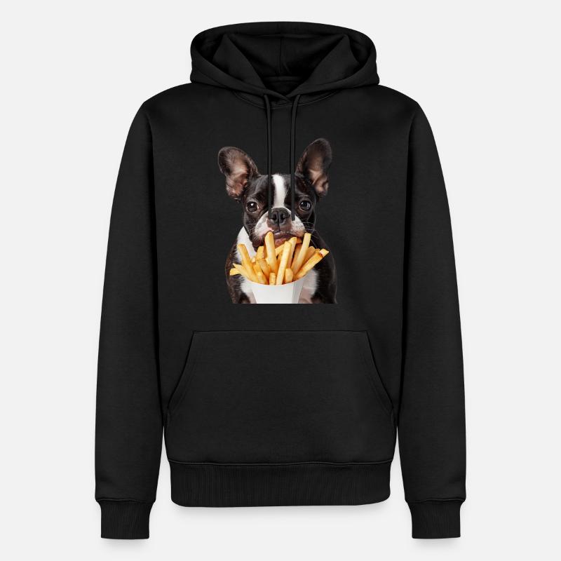 Boston Terrier - Männer Premium Bio Hoodie - Schwarz