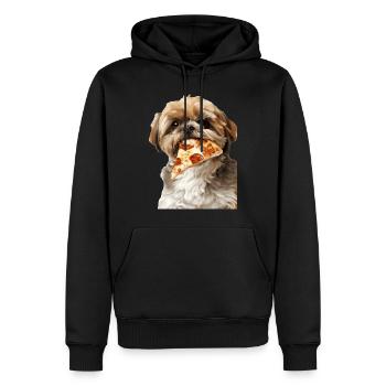 Shih Tzu - Sweat à capuche Premium bio Homme - noir - Devant - Nico (187cm)