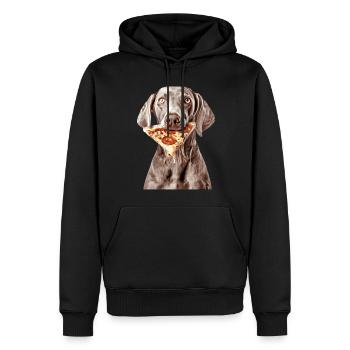 Weimaraner - Männer Premium Bio Hoodie - Schwarz - Vorne - Nico (187cm)