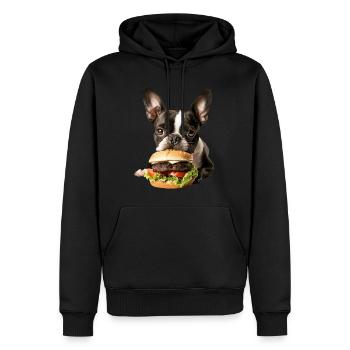 Boston Terrier - Männer Premium Bio Hoodie - Schwarz - Vorne - Nico (187cm)