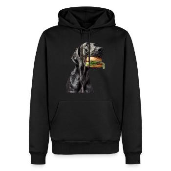 Dogue allemand - Sweat à capuche Premium bio Homme - noir - Devant - Nico (187cm)