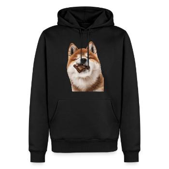 Akita - Sweat à capuche Premium bio Homme - noir - Devant - Nico (187cm)
