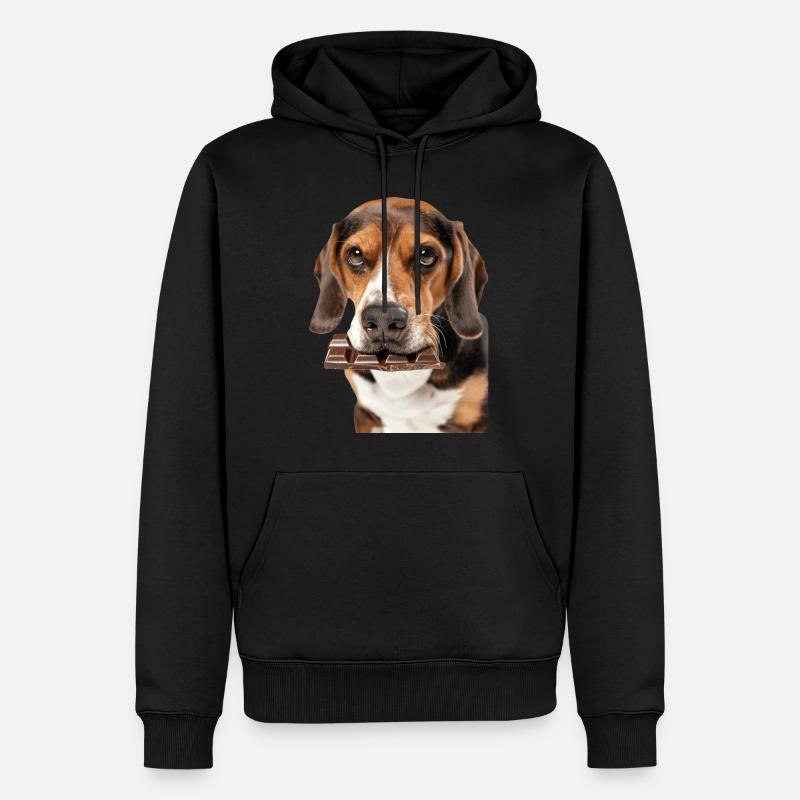Beagle - Männer Premium Bio Hoodie - Schwarz
