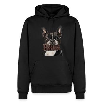 Boston Terrier - Männer Premium Bio Hoodie - Schwarz - Vorne - Nico (187cm)