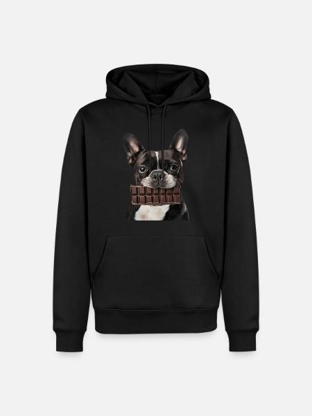 Boston Terrier - Männer Premium Bio Hoodie - Schwarz