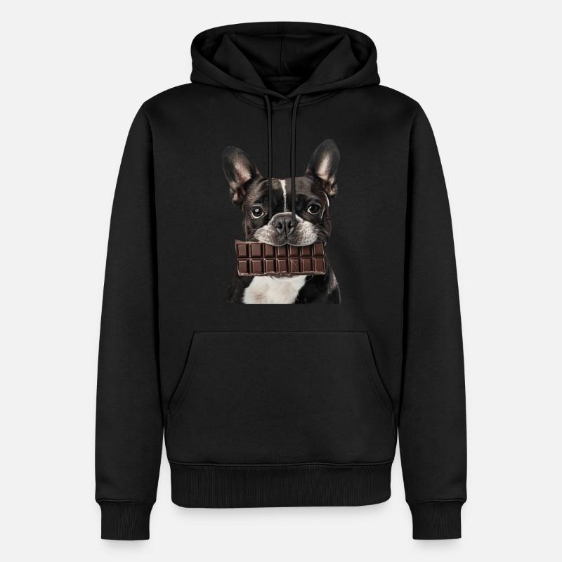 Boston Terrier - Männer Premium Bio Hoodie - Schwarz