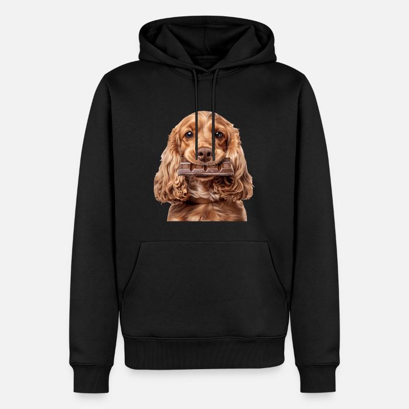 Cocker Spaniel - Sweat à capuche Premium bio Homme - noir