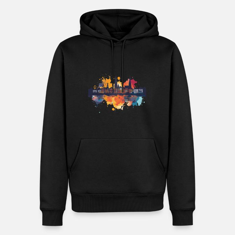 Terneuzen - Sweat à capuche Premium bio Homme - noir