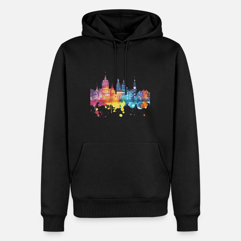 Zeist - Sweat à capuche Premium bio Homme - noir