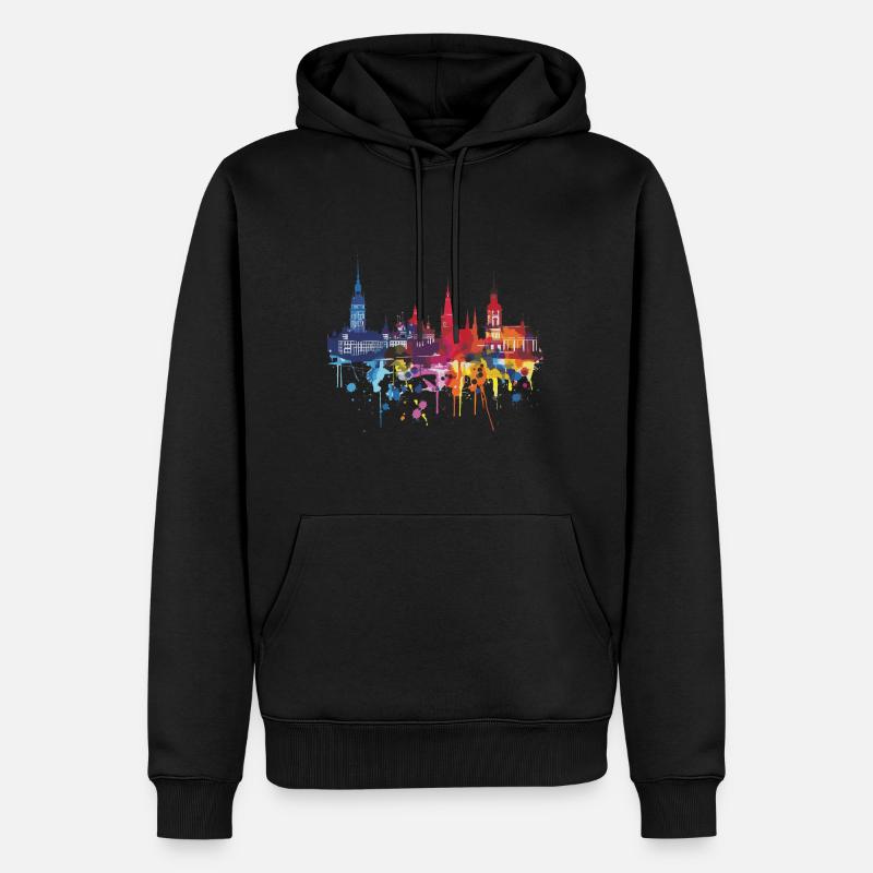 Bromberg - Männer Premium Bio Hoodie - Schwarz