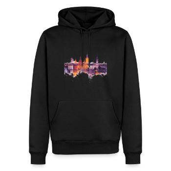 Königshütte - Männer Premium Bio Hoodie - Schwarz - Vorne - Nico (187cm)