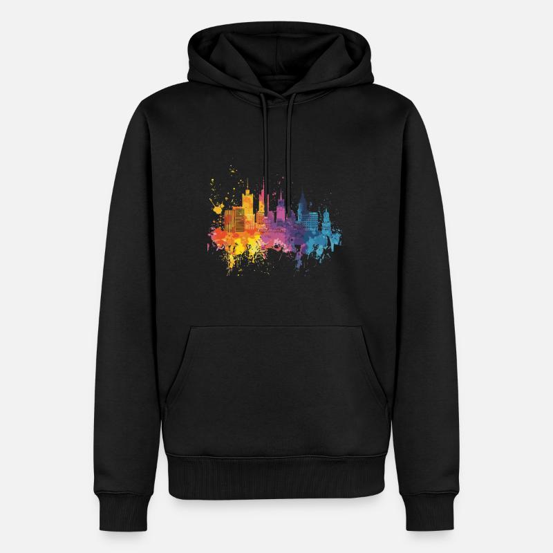 Katowice - Sweat à capuche Premium bio Homme - noir