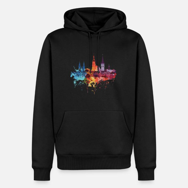 Walbrzych - Sweat à capuche Premium bio Homme - noir