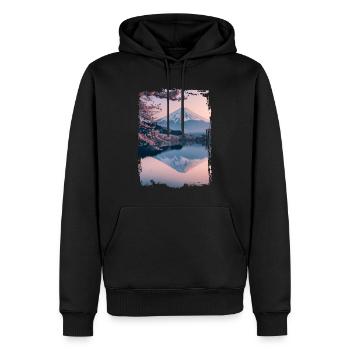 Japan - Men’s Premium Organic Hoodie - black - Front - Nico (187cm)