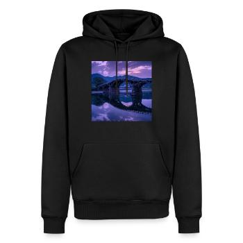 Japan - Männer Premium Bio Hoodie - Schwarz - Vorne - Nico (187cm)