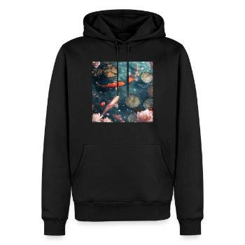 Japan - Men’s Premium Organic Hoodie - black - Front - Nico (187cm)