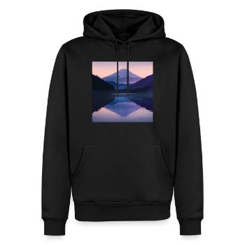 Japan - Männer Premium Bio Hoodie - Schwarz - Vorne - Nico (187cm)