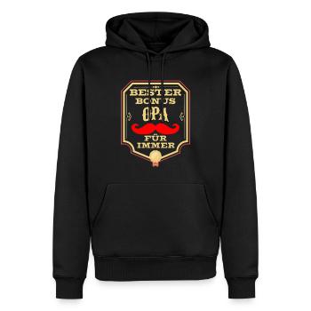 Auszeichung für den Besten Bonus Opa der Welt - Männer Premium Bio Hoodie - Schwarz - Vorne - Nico (187cm)