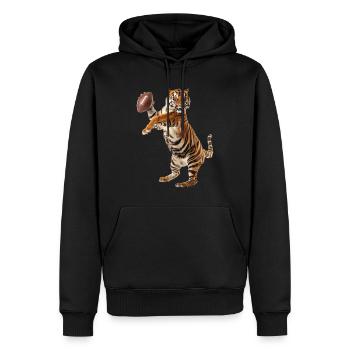 Football des tigres du Bengale - Sweat à capuche Premium bio Homme - noir - Devant - Nico (187cm)