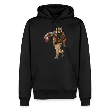 Jaguar Fußball - Männer Premium Bio Hoodie - Schwarz - Vorne - Nico (187cm)
