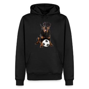 Rottweiler - Sweat à capuche Premium bio Homme - noir - Devant - Nico (187cm)