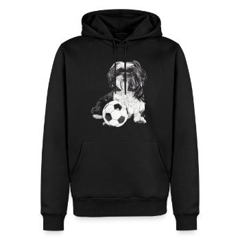 Shih Tzu - Sweat à capuche Premium bio Homme - noir - Devant - Nico (187cm)