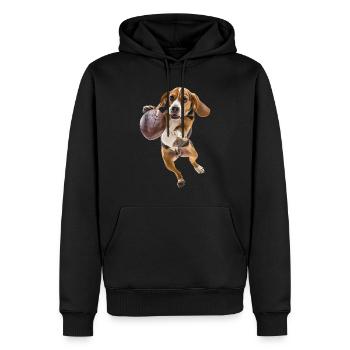 Beagle - Sweat à capuche Premium bio Homme - noir - Devant - Nico (187cm)