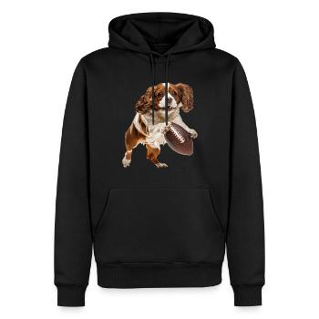 Épagneul Pitbull américain - Sweat à capuche Premium bio Homme - noir - Devant - Nico (187cm)