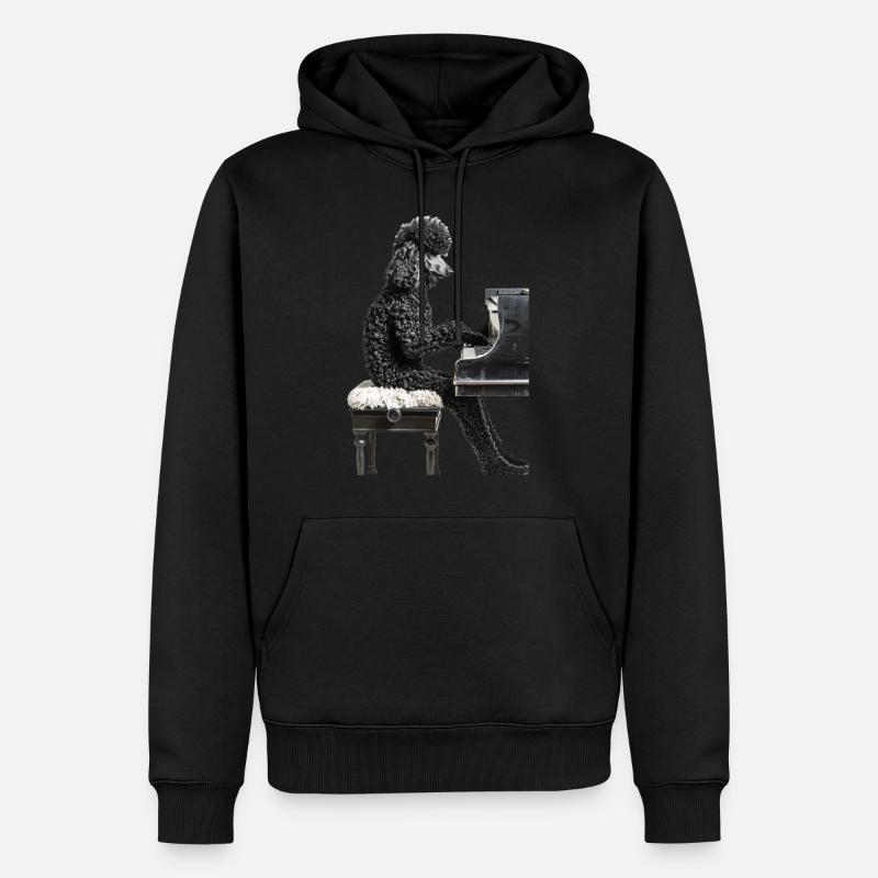 Pudel - Männer Premium Bio Hoodie - Schwarz