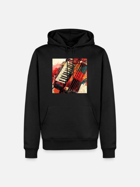 Accordion - Men’s Premium Organic Hoodie - black