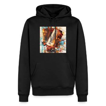 Akkordeon - Männer Premium Bio Hoodie - Schwarz - Vorne - Nico (187cm)