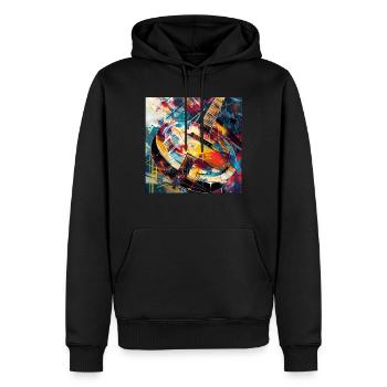 Banjo - Men’s Premium Organic Hoodie - black - Front - Nico (187cm)