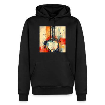 Banjo - Men’s Premium Organic Hoodie - black - Front - Nico (187cm)