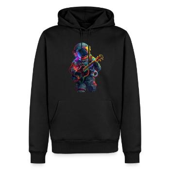 Astronauten Ukulele - Männer Premium Bio Hoodie - Schwarz - Vorne - Nico (187cm)