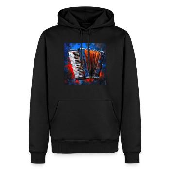 Akkordeon - Männer Premium Bio Hoodie - Schwarz - Vorne - Nico (187cm)