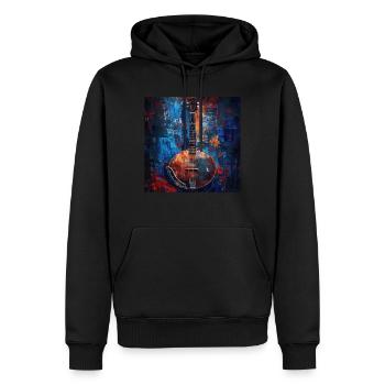 Banjo - Men’s Premium Organic Hoodie - black - Front - Nico (187cm)