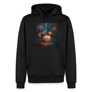 Percussion - Men’s Premium Organic Hoodie - black - Front - Nico (187cm)