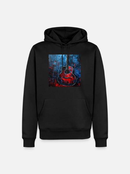 Guitare - Sweat à capuche Premium bio Homme - noir