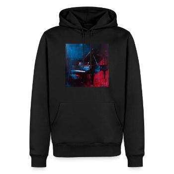 Klavier - Männer Premium Bio Hoodie - Schwarz - Vorne - Nico (187cm)