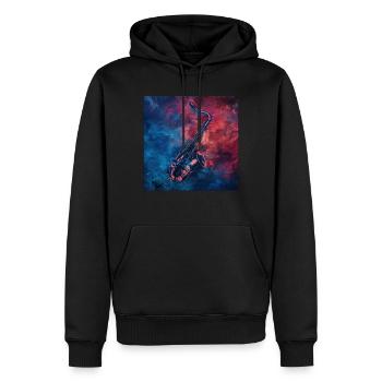 Saxophon - Männer Premium Bio Hoodie - Schwarz - Vorne - Nico (187cm)