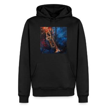 Trompete - Männer Premium Bio Hoodie - Schwarz - Vorne - Nico (187cm)
