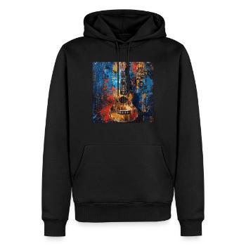 Ukulele - Männer Premium Bio Hoodie - Schwarz - Vorne - Nico (187cm)
