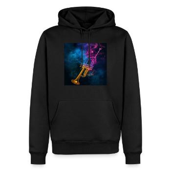 Trompete - Männer Premium Bio Hoodie - Schwarz - Vorne - Nico (187cm)