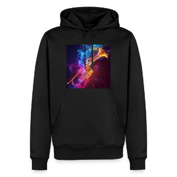 Trompete - Männer Premium Bio Hoodie - Schwarz - Vorne - Nico (187cm)
