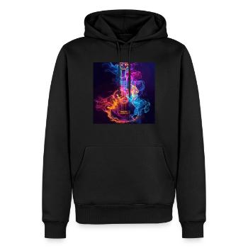 Ukulele - Männer Premium Bio Hoodie - Schwarz - Vorne - Nico (187cm)