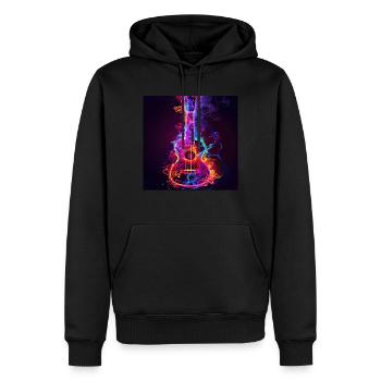 Ukulele - Männer Premium Bio Hoodie - Schwarz - Vorne - Nico (187cm)